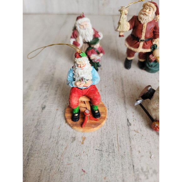 Santa Claus ski elf ornament Xmas‎ set tall hat unique figure - Picture 2 of 6